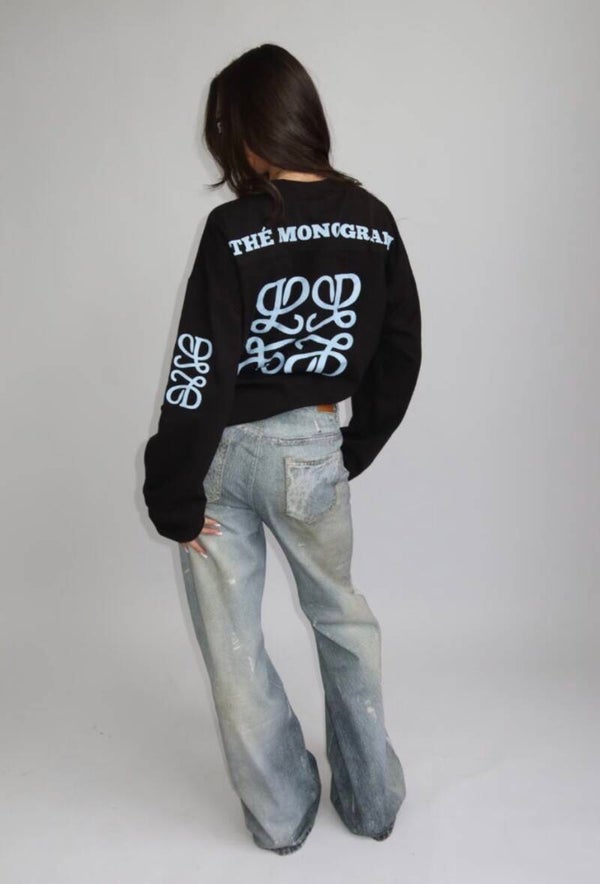 LONGSLEEVE “THÉ MONOGRAM” – ZWART