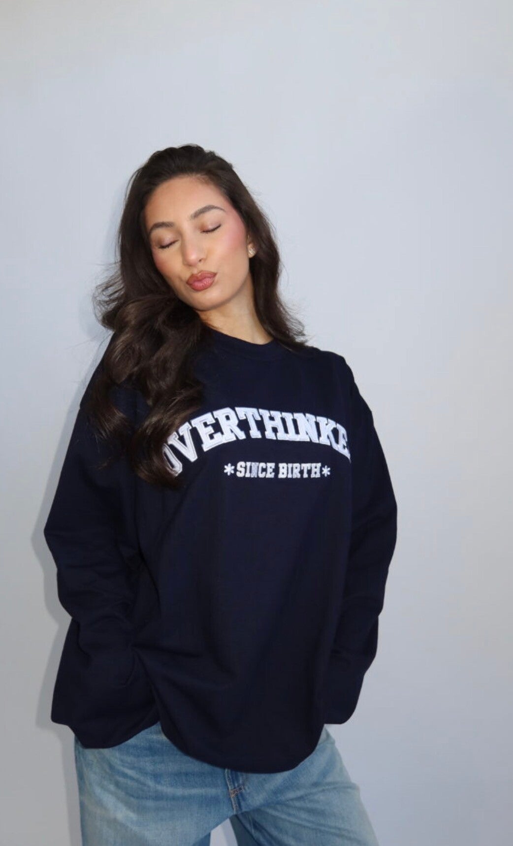 LONGSLEEVE “OVERTHINKER” – NAVY