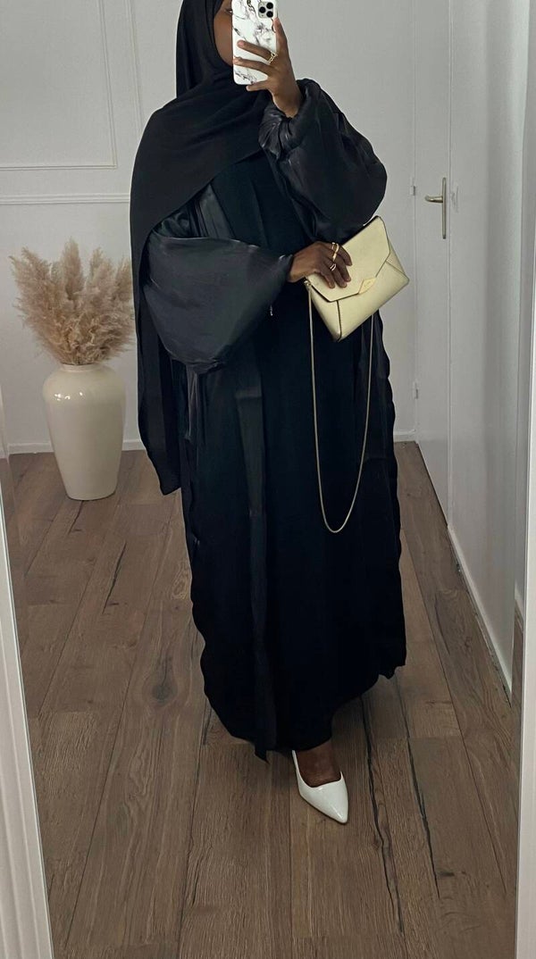 Abaya organza (Noir)