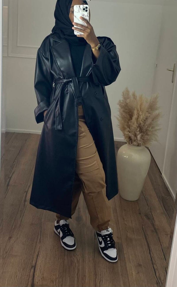 Trench simili Oversize