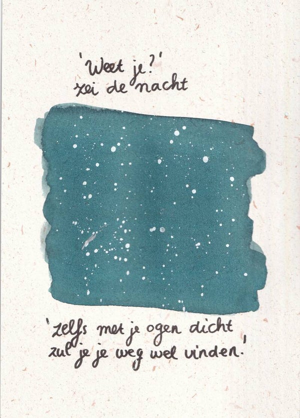 Kaartje Zelfs met je ogen dicht