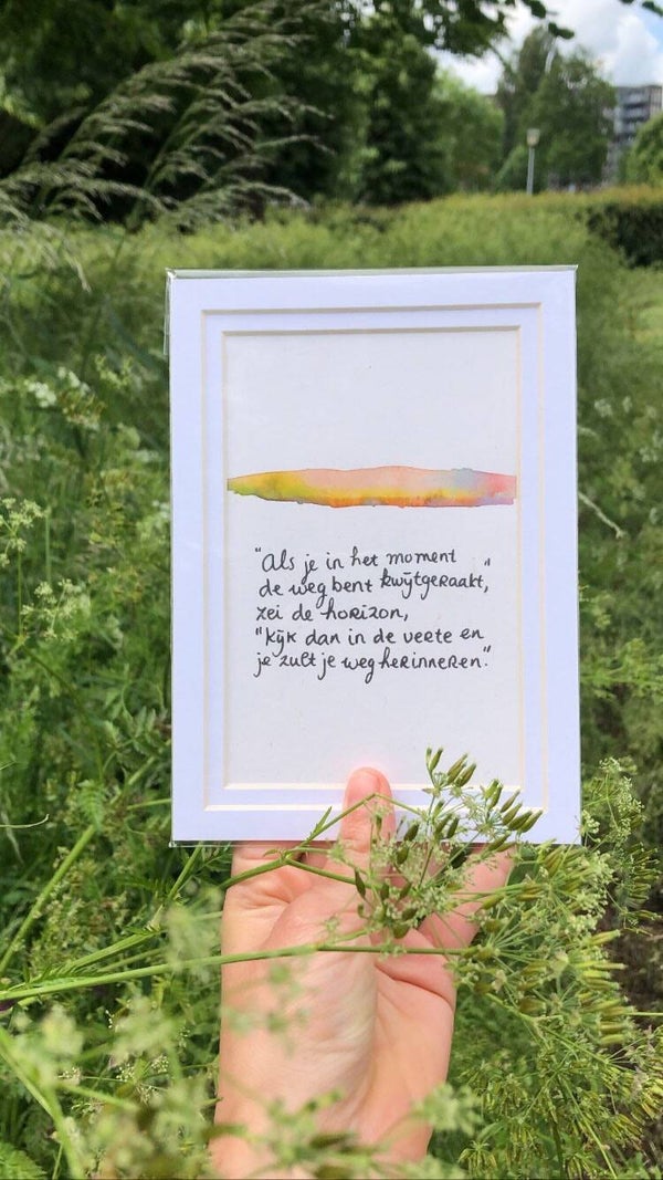 origineel kunstwerkje "kijk in de verte"