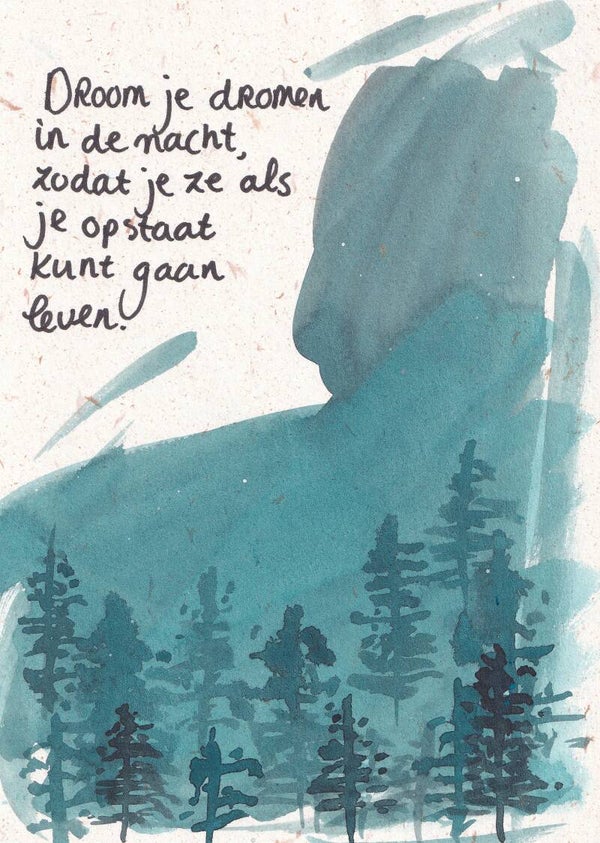 Origineel kunstwerkje Droom je dromen in de nacht