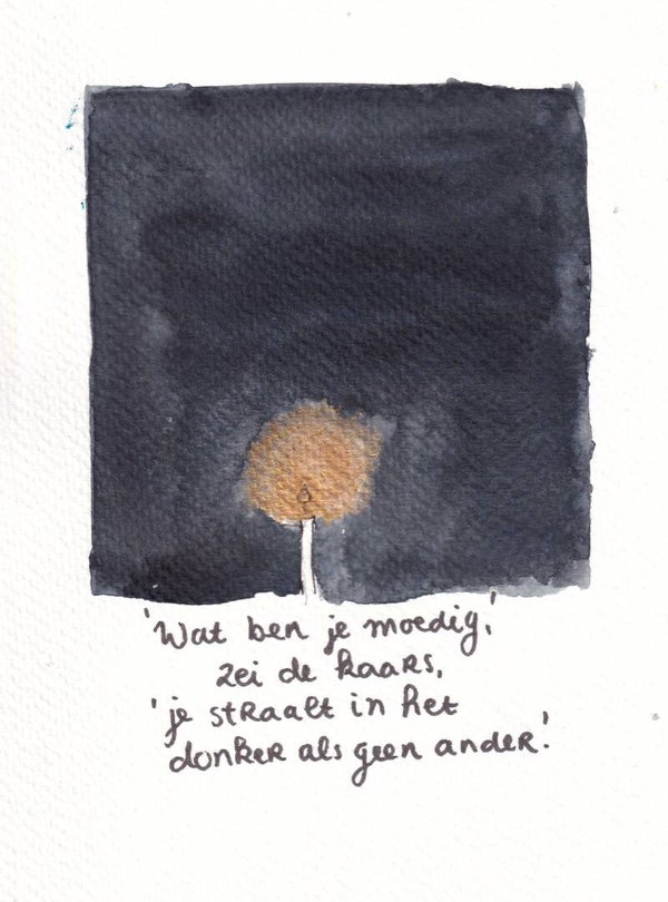 Origineel kunstwerkje - stralen in het donker