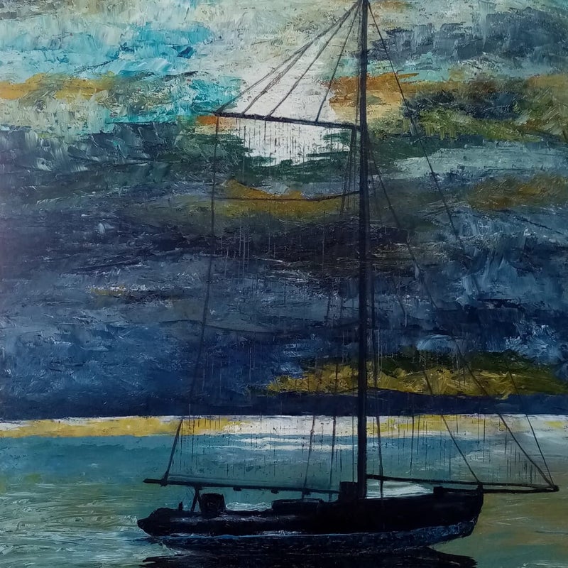 Peinture à l'huile Maryline . D’après photo