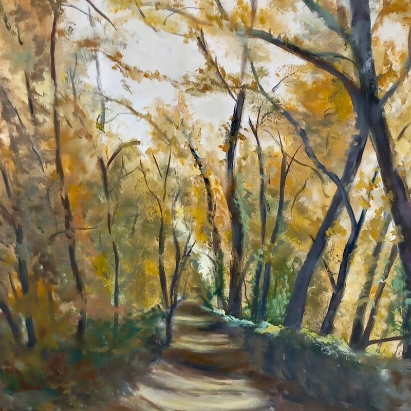 Peinture à l'huile Sylviane F. D’après photo.