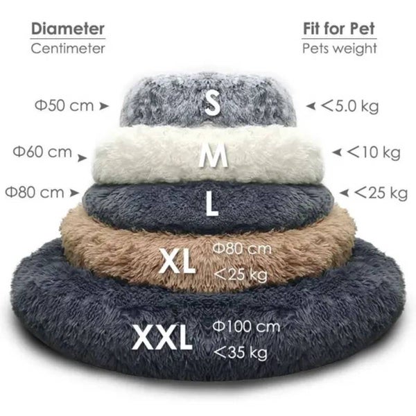 Lit rond pour chien et chat
