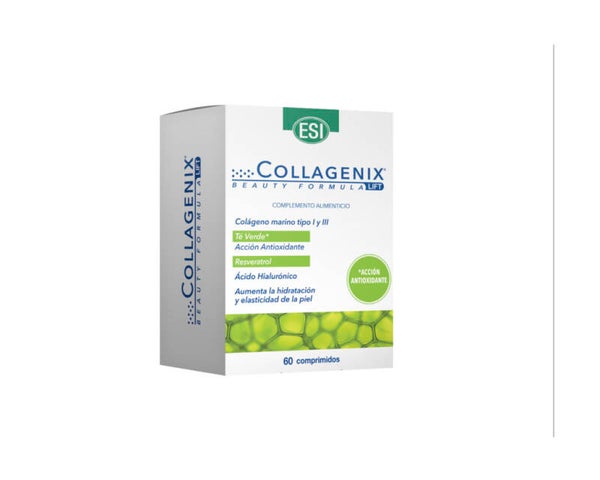 Collagenix Antioxidante Aumenta la hidratación y elasticidad de la piel, con Colágeno marino tipo I y II, Acción antioxidante gracias al Té verde, Resveratrol y Ácido Hialurónico.