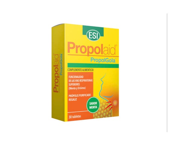 Propolaid Propolgola Menta Complemento natural a base de propóleo para el bienestar de la nariz y de la garganta.