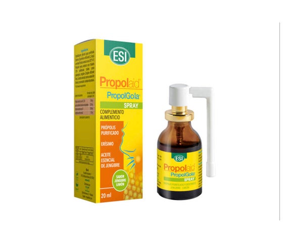 ropolaid Propolgola Spray sabor limón y jengibre Spray para la garganta a base de propóleo.