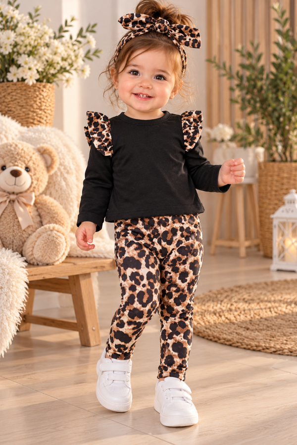 Ensemble bébé léopard noir