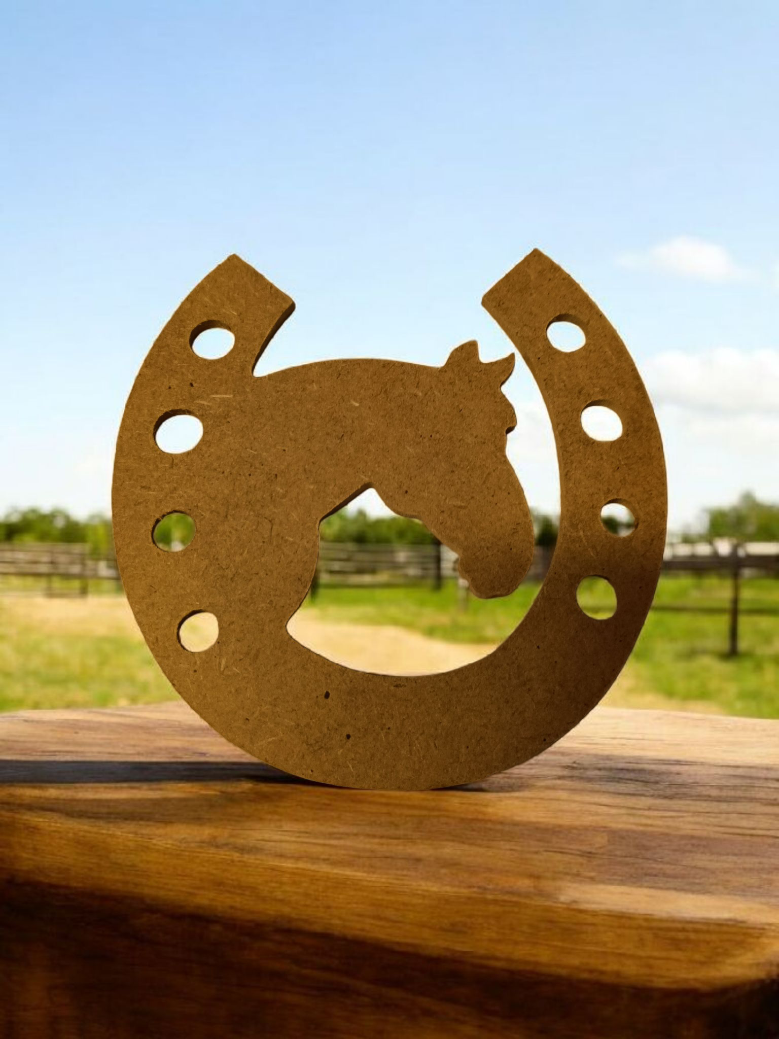 Paard in hoefijzer, 10 cm