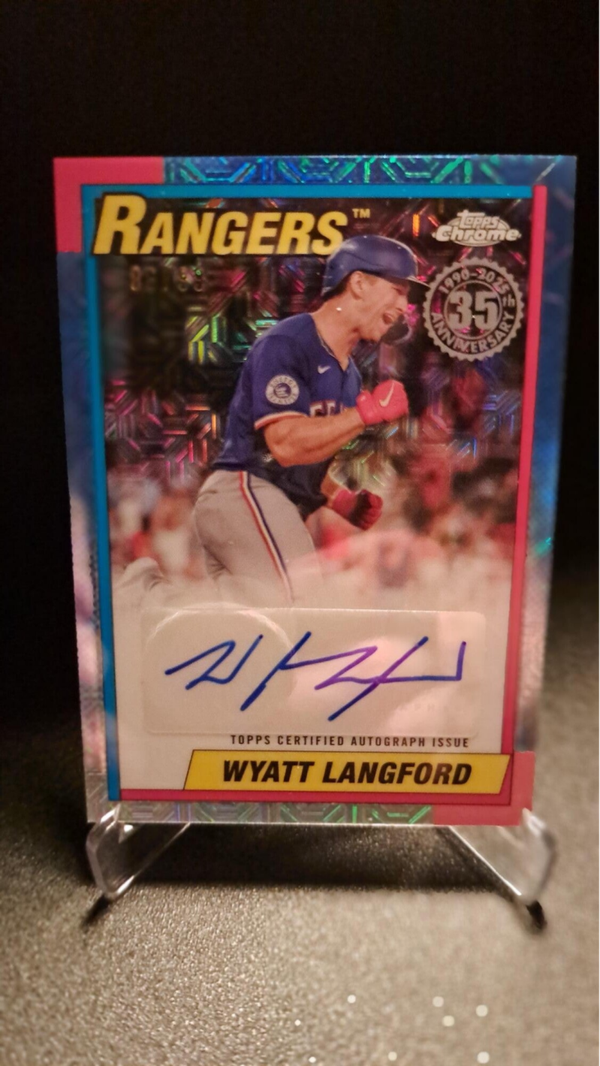 2025 TOPPS SERIES 1 Wyatt Langford SILVER PACK Mojo 35TH ANNIVERSARY AUTO /99