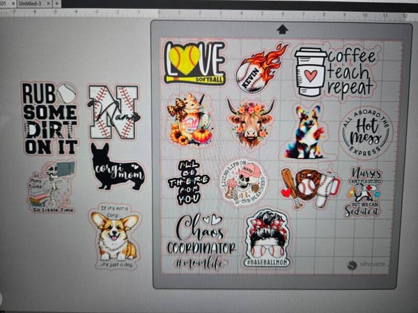 Custom printed waterproof vinyl stickers