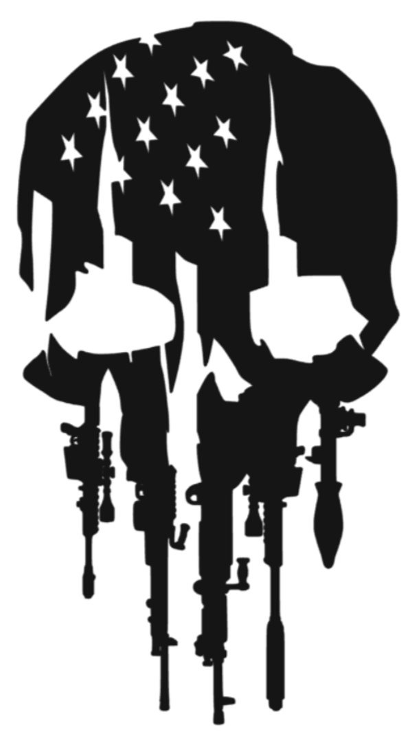small Skull gun flag