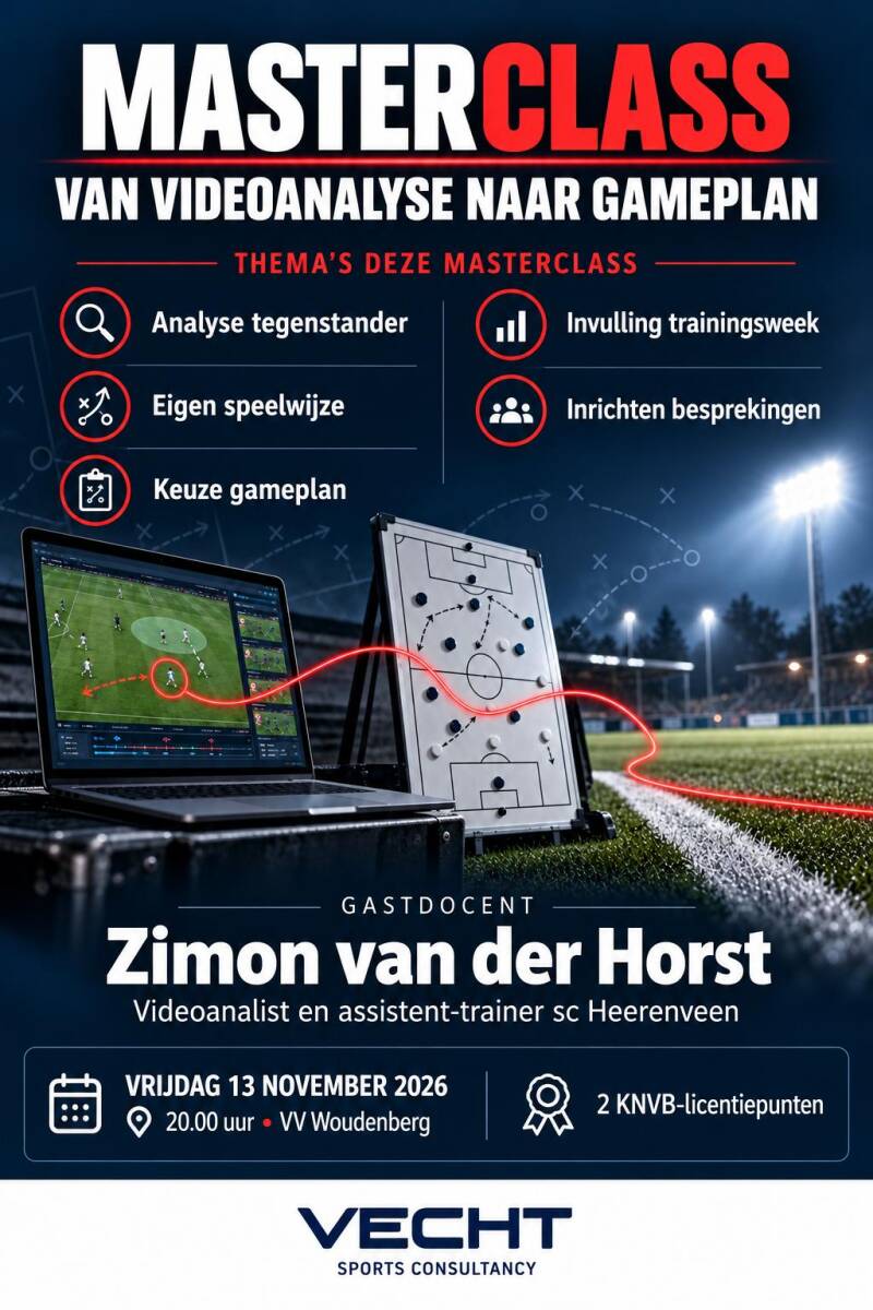 Masterclass van videoanalyse naar gameplan. Vecht Sports Concultancy