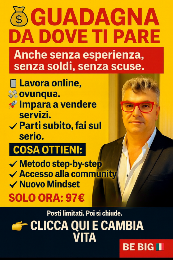 Guadagna da dove ti pare