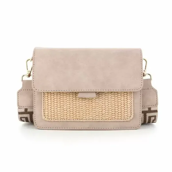Crossbody tas Croco/ Ibiza | Beige
