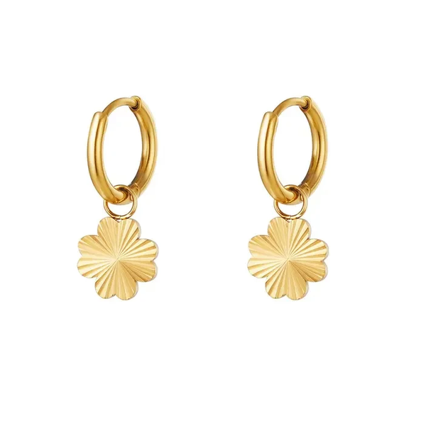 Klaver oorbellen | Goud