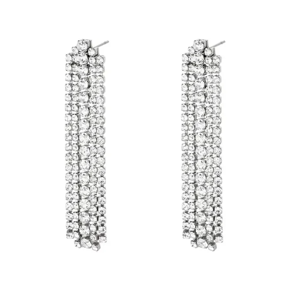 Big Sparkle oorbellen | Zilver