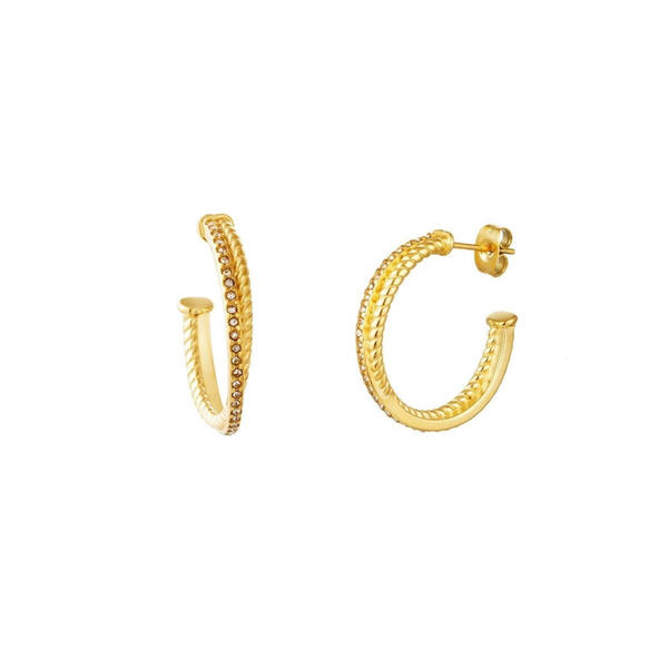 Zirkonium oorringen | Goud