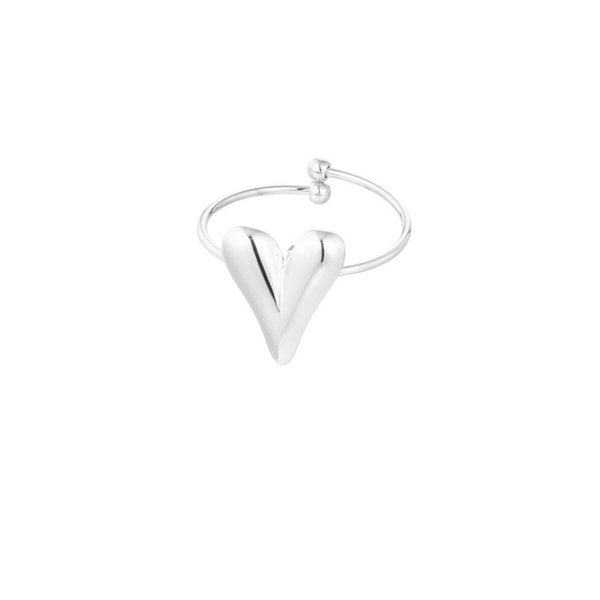 Big heart ring | Zilver