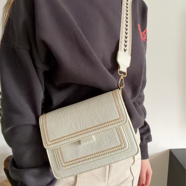 Crossbody tas Zomer Croco | Wit