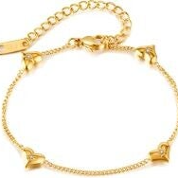 Heart armband | Goud