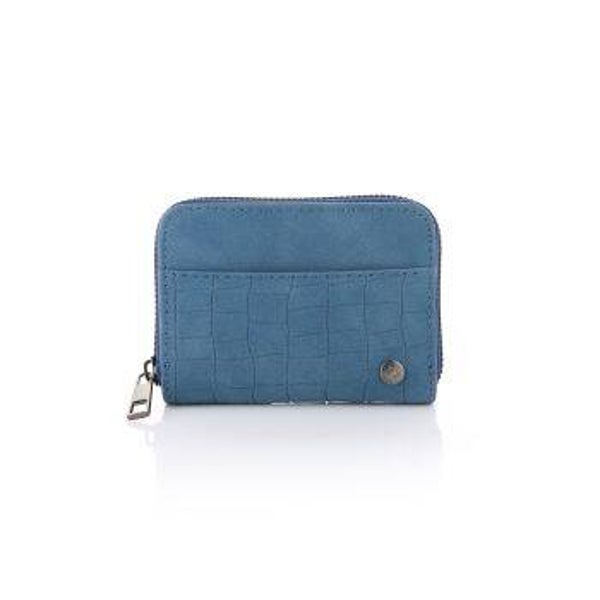 Mini Portemonnee | Croco blauw