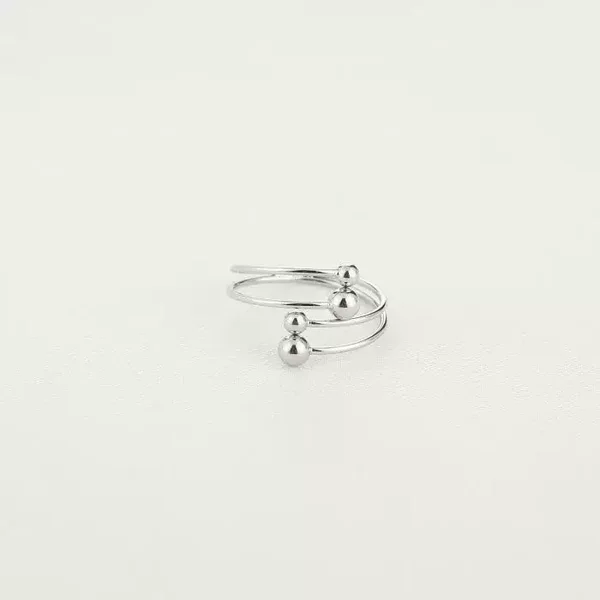 Twist dots ring | Zilver