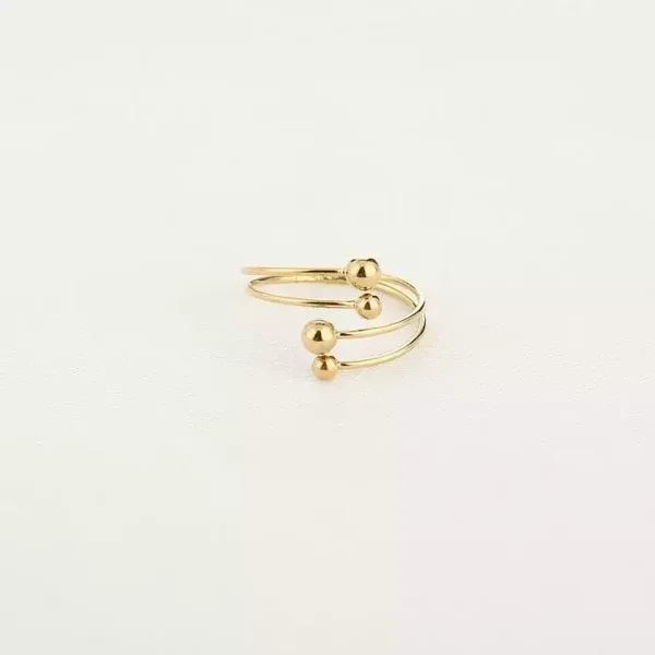 Twist dots ring | Goud