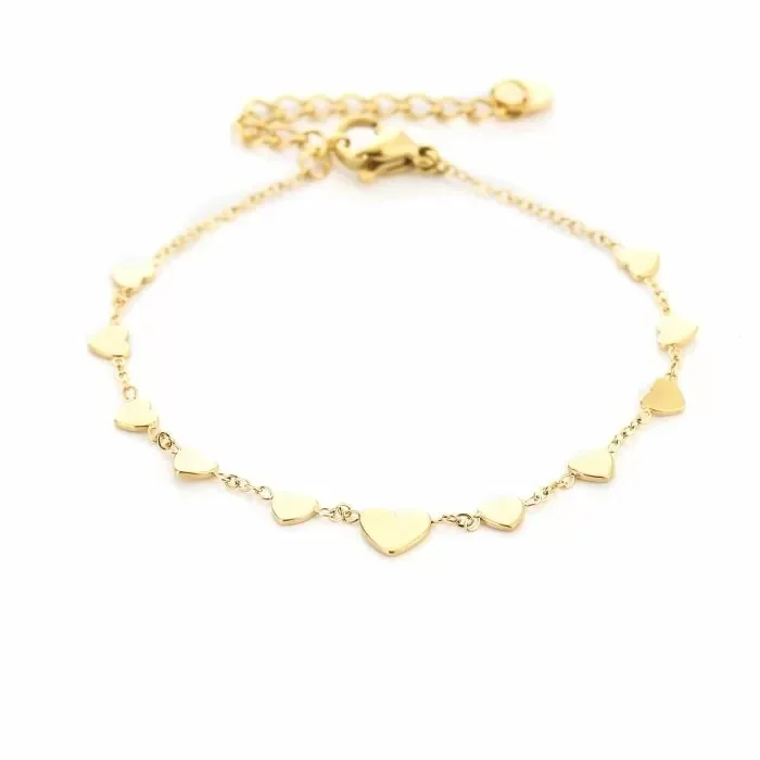 Hartjes armband | Goud