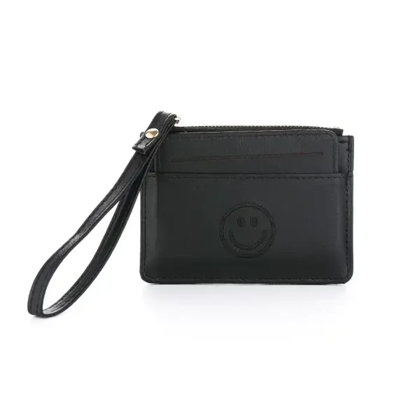 Pasjeshouder Happy | Zwart