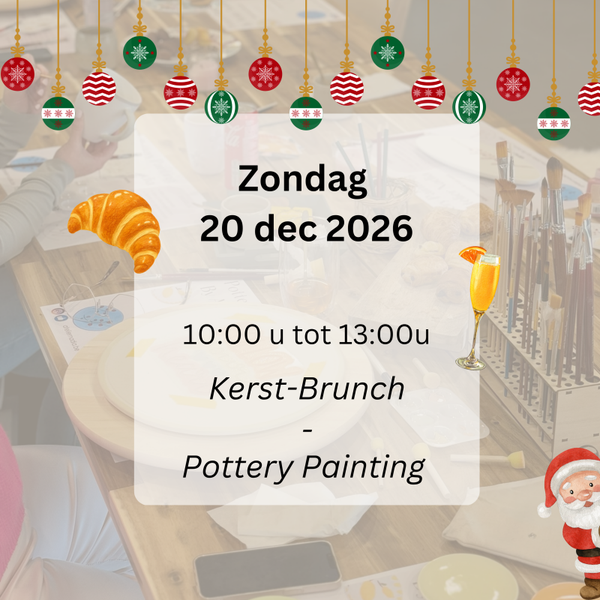 WORKSHOP: KERST-brunch Pottery Painting 'OCHTEND' 20 dec