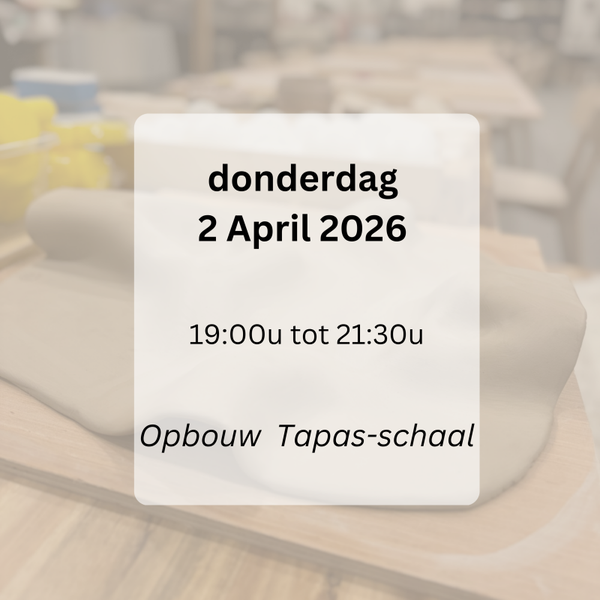 WORKSHOPS: Tapas-schaal donderdag 2 april
