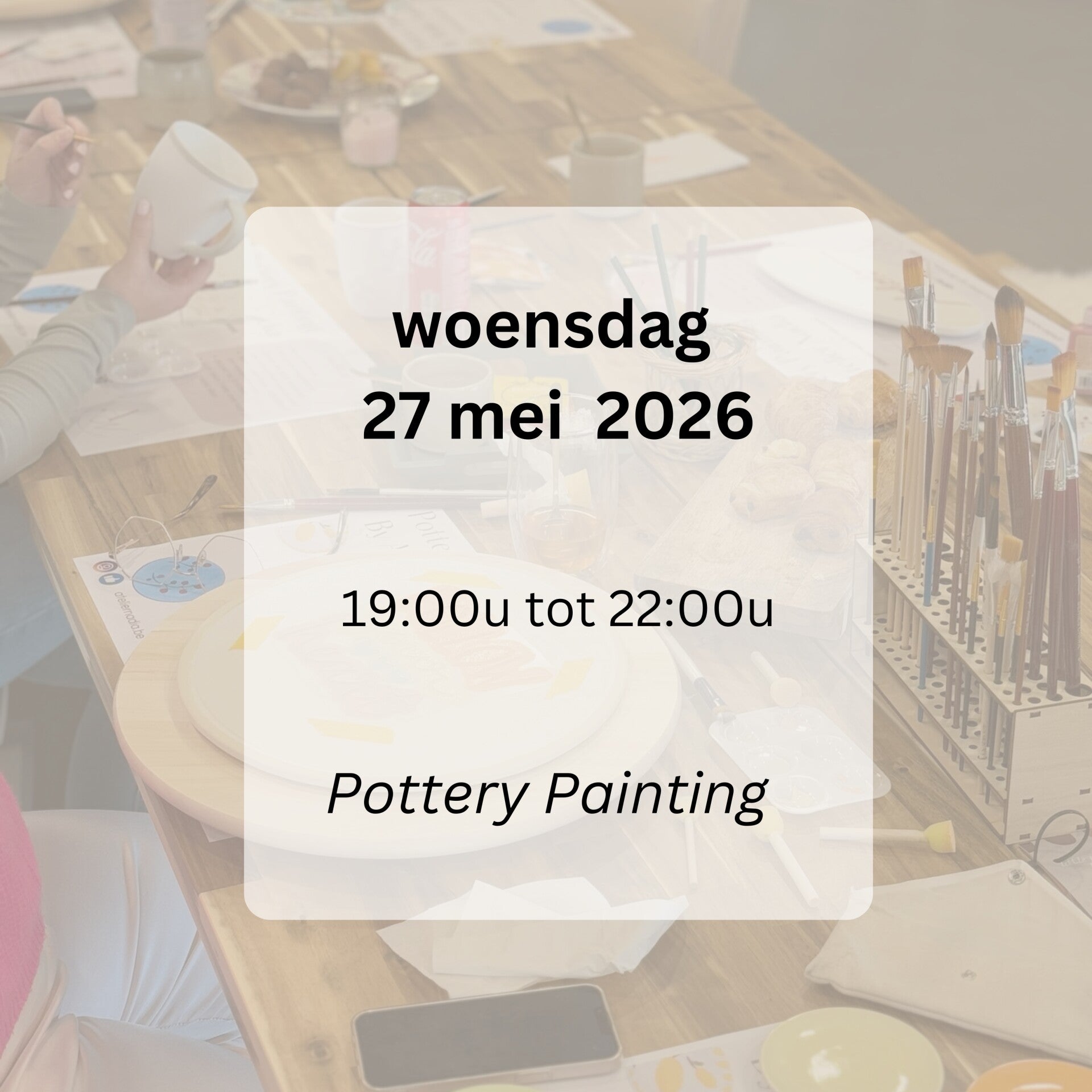 WORKSHOP: Pottery painting woe 27 Mei
