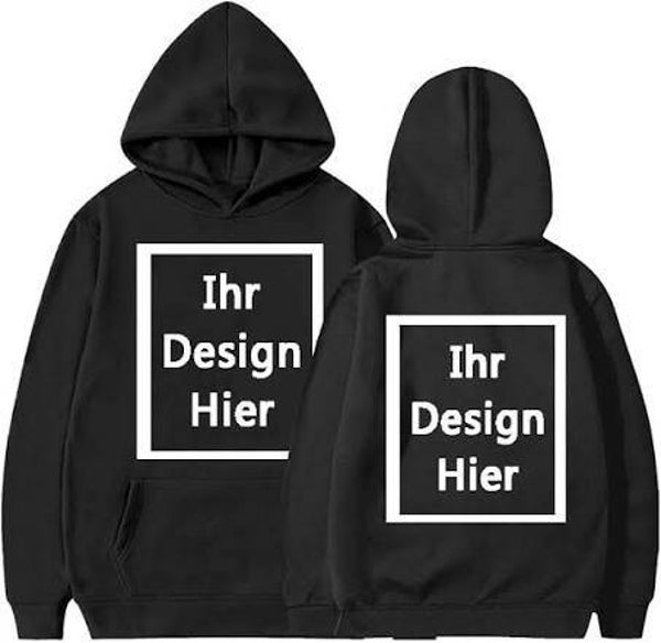 Schwarzer Hoodie/Sweatshirt mit Kapuze