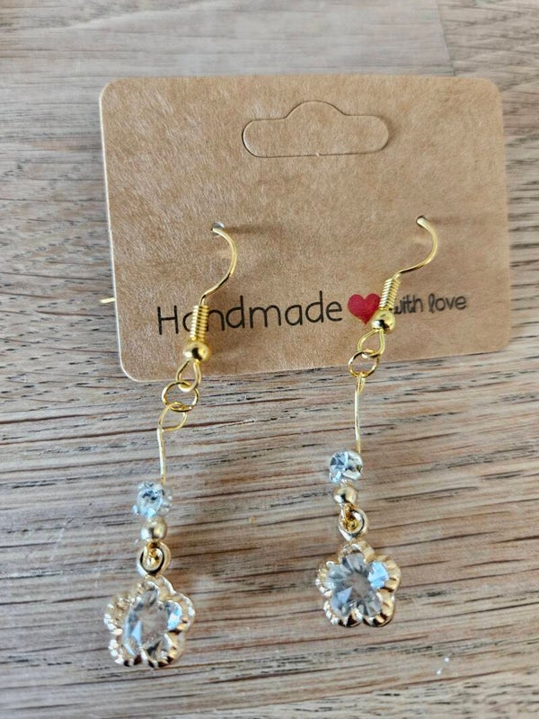 Ohrringe Gold Blume