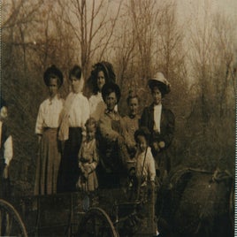 Milton Krebbs and neighbors at Cowlington, OK.