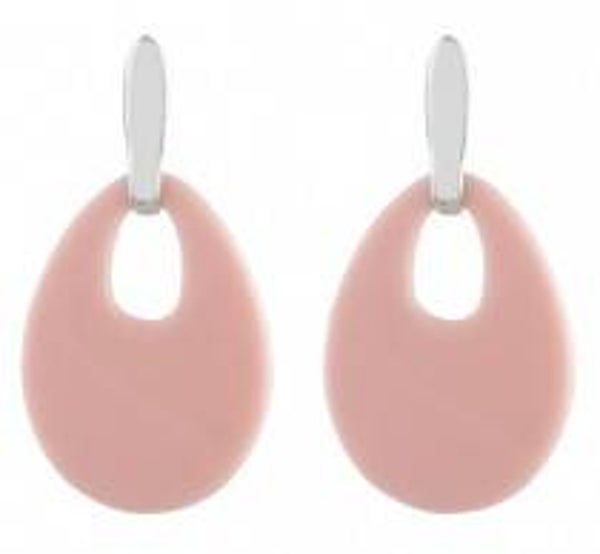 Statement Earrings Silver- Pink