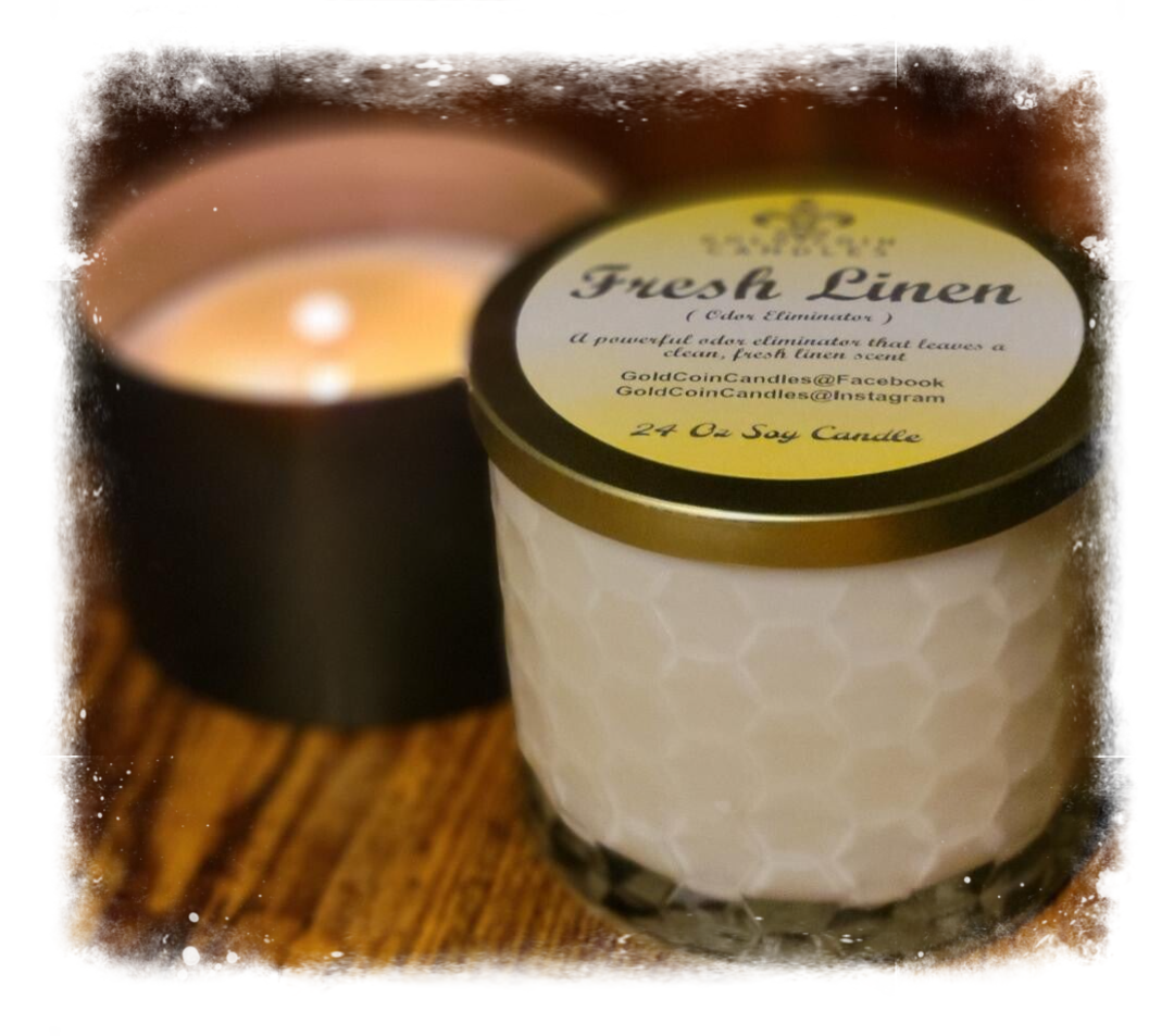 Fresh Linen ( Odor Eliminator ) - 14 oz Candle