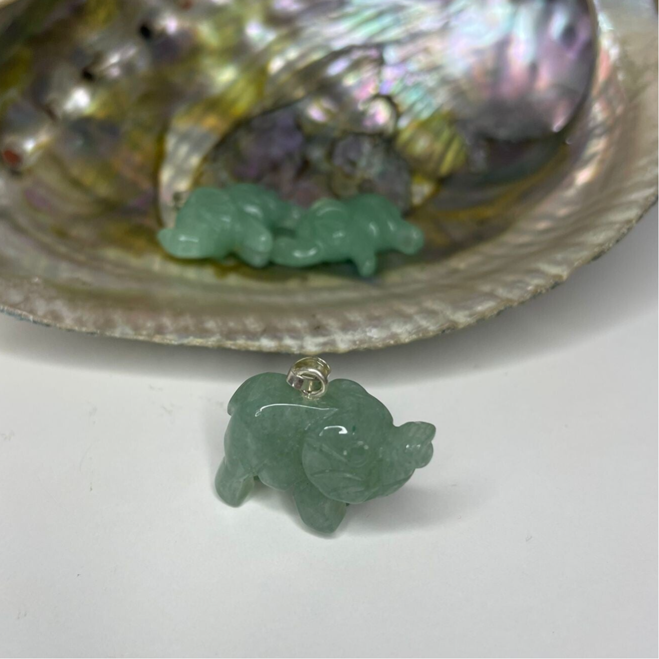 Aventurijn Olifant Hanger