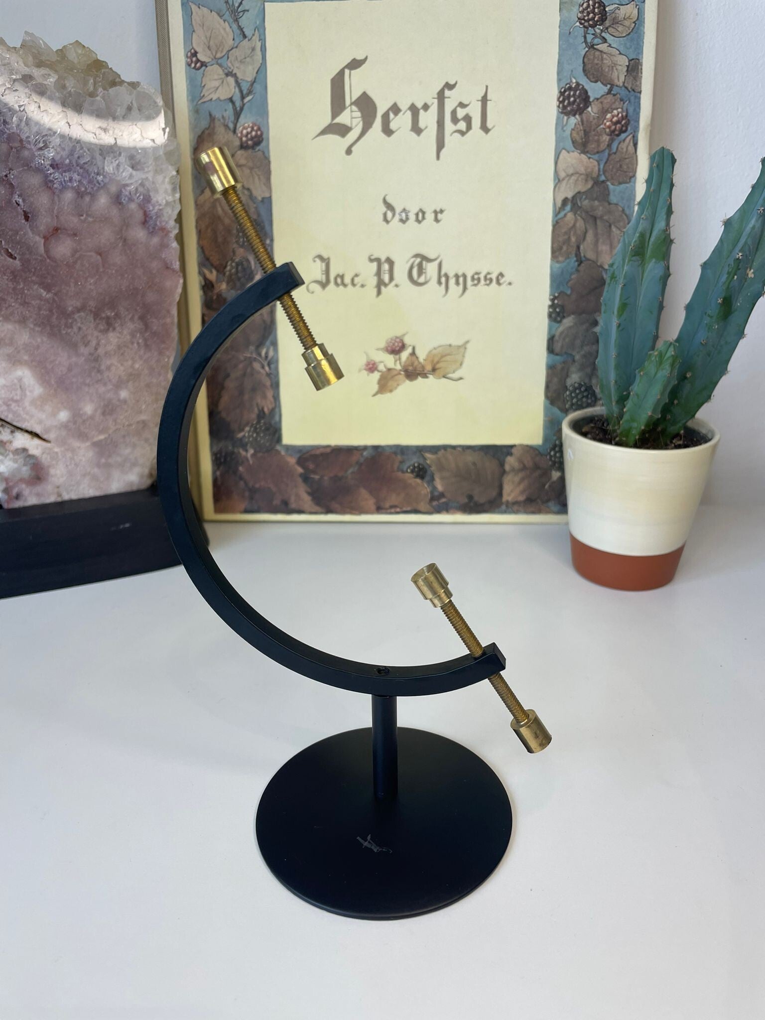 Boog Houder Metaal zwart/goud S