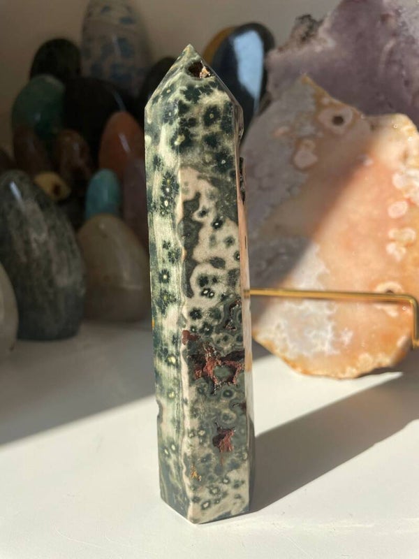 Groene Oceaan Jaspis Obelisk - Nr 01