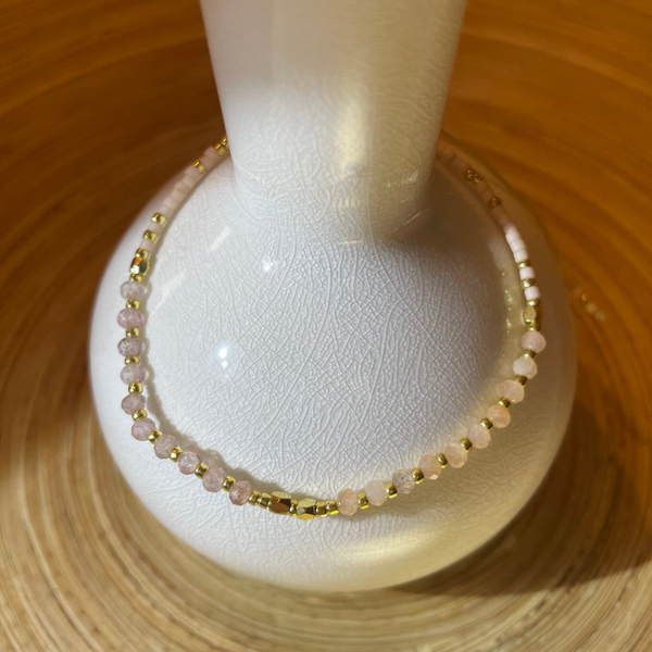 Zonnesteen & Aardbeikwarts Armband