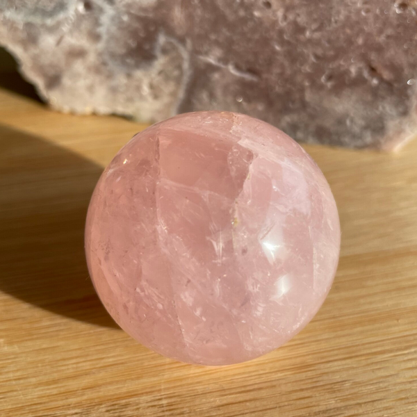 Rozenkwarts Sphere met Ster - Nr 02