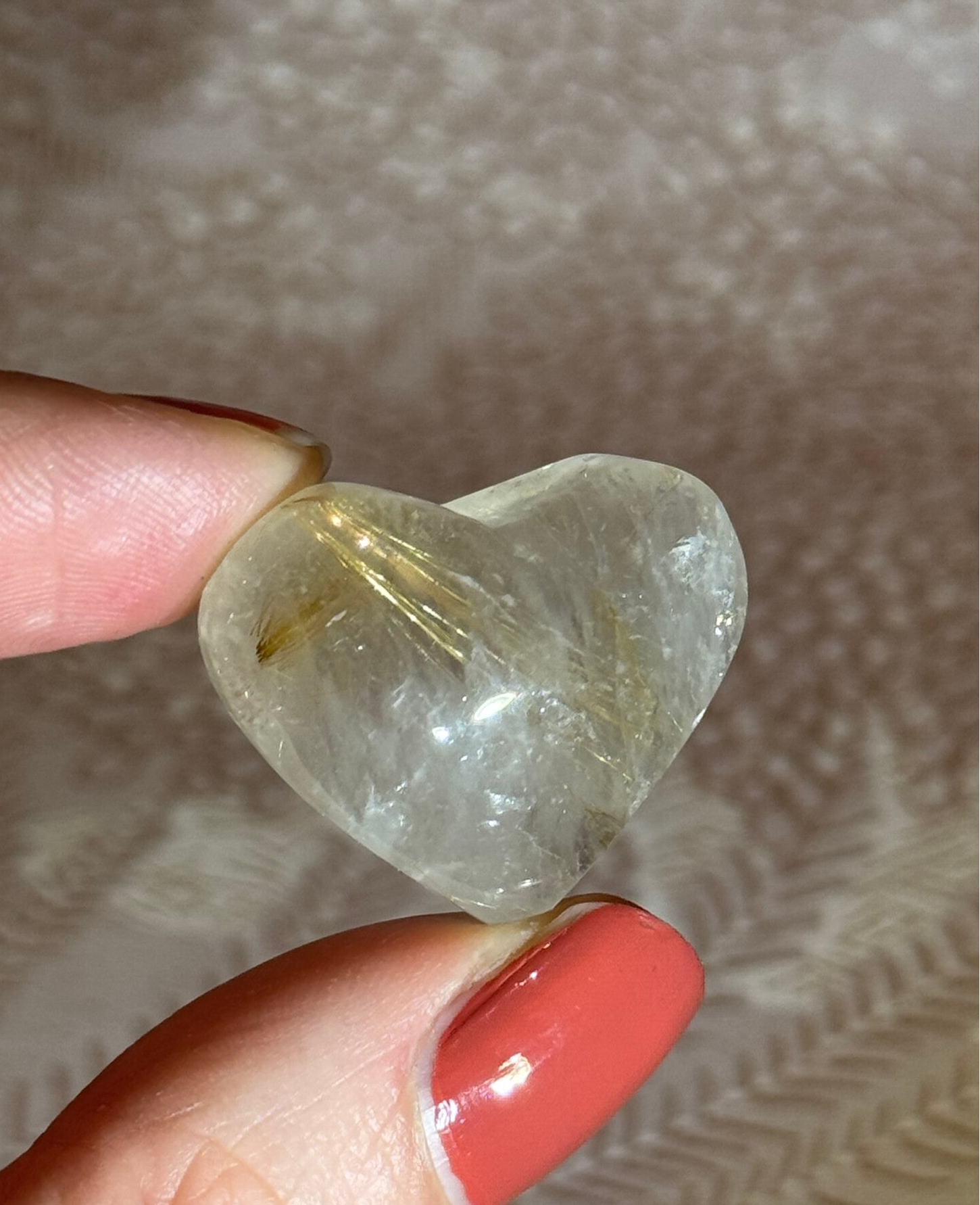 Gouden Rutielkwarts Hart - Nr 04