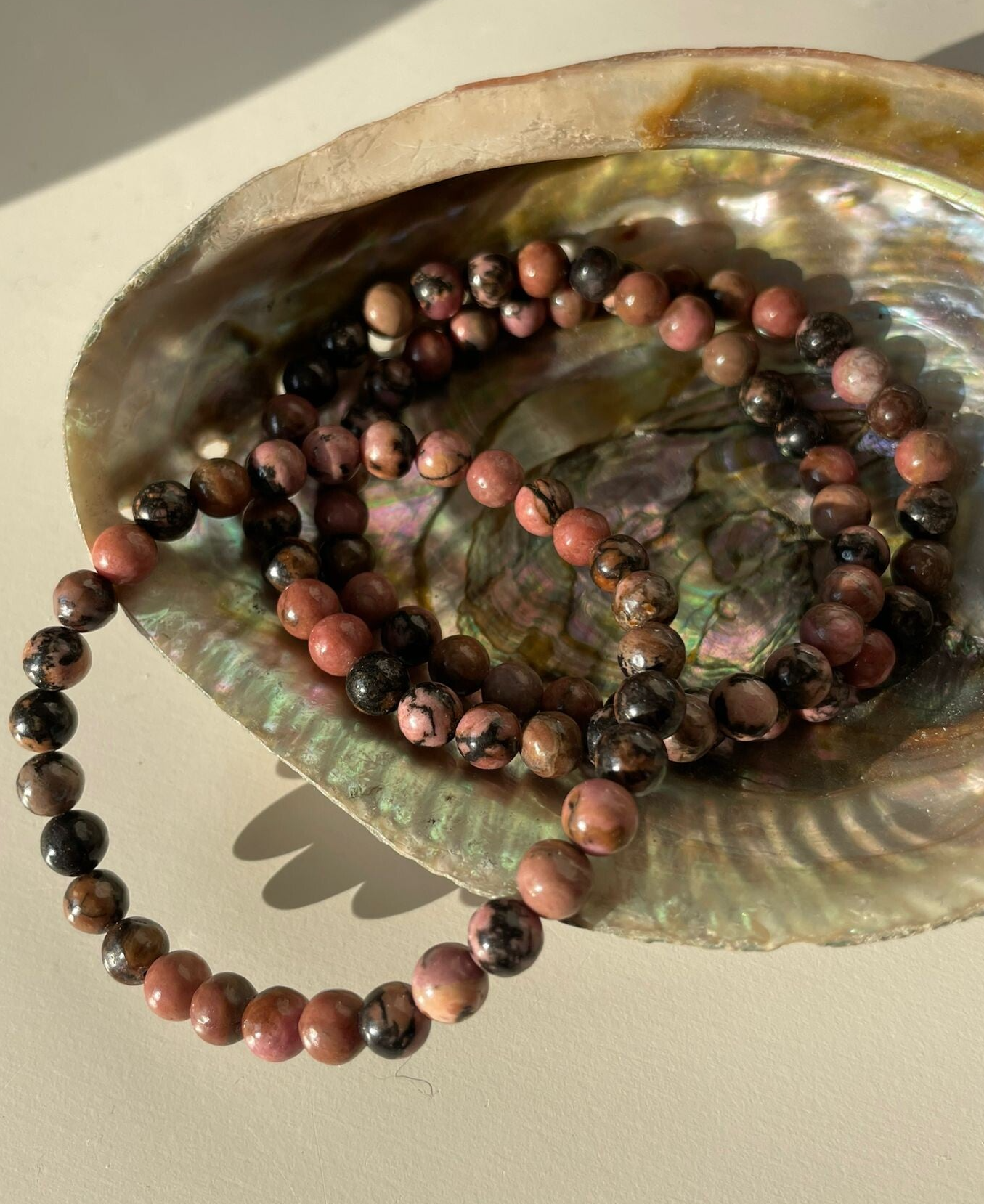 Rhodoniet Armband 6 mm