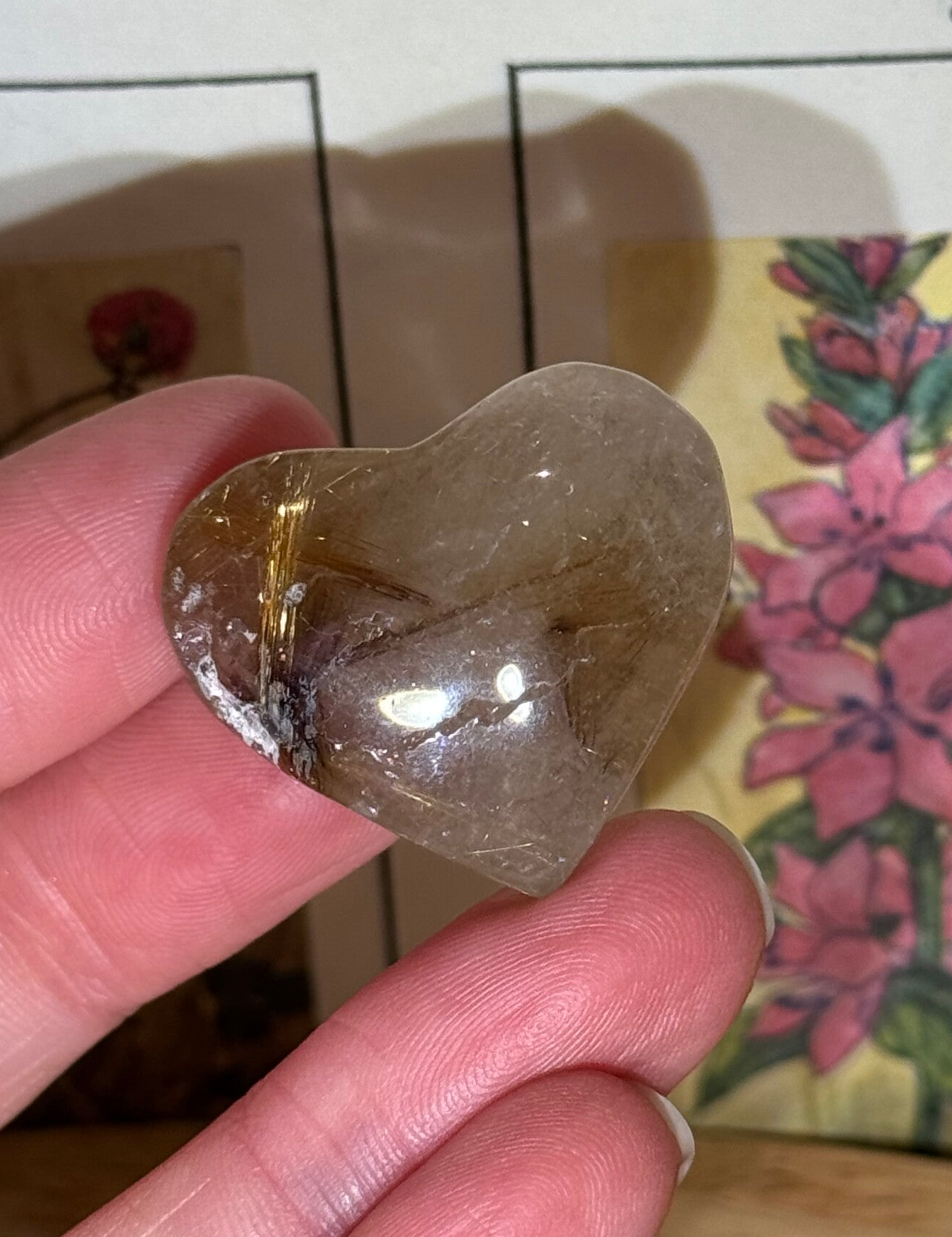 Gouden Rutielkwarts Hart - Nr 01