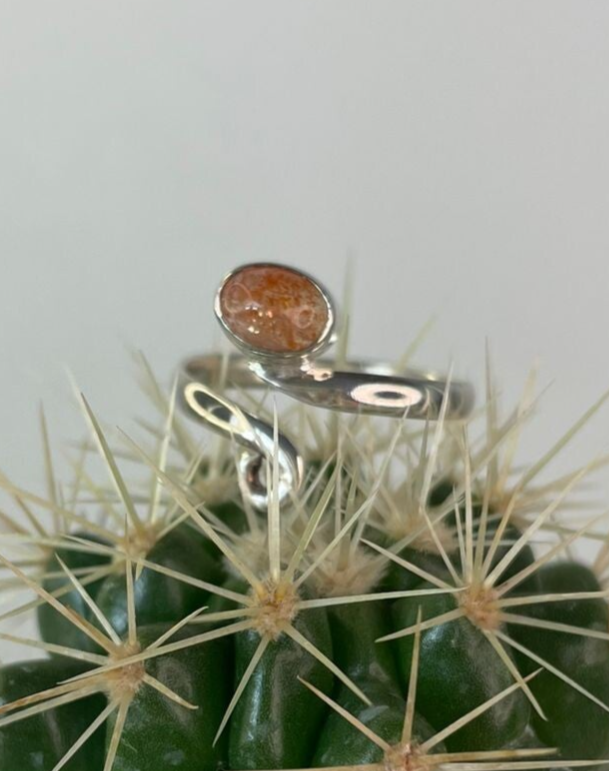 Zonnesteen Ring Sterling Zilver - Nr 02